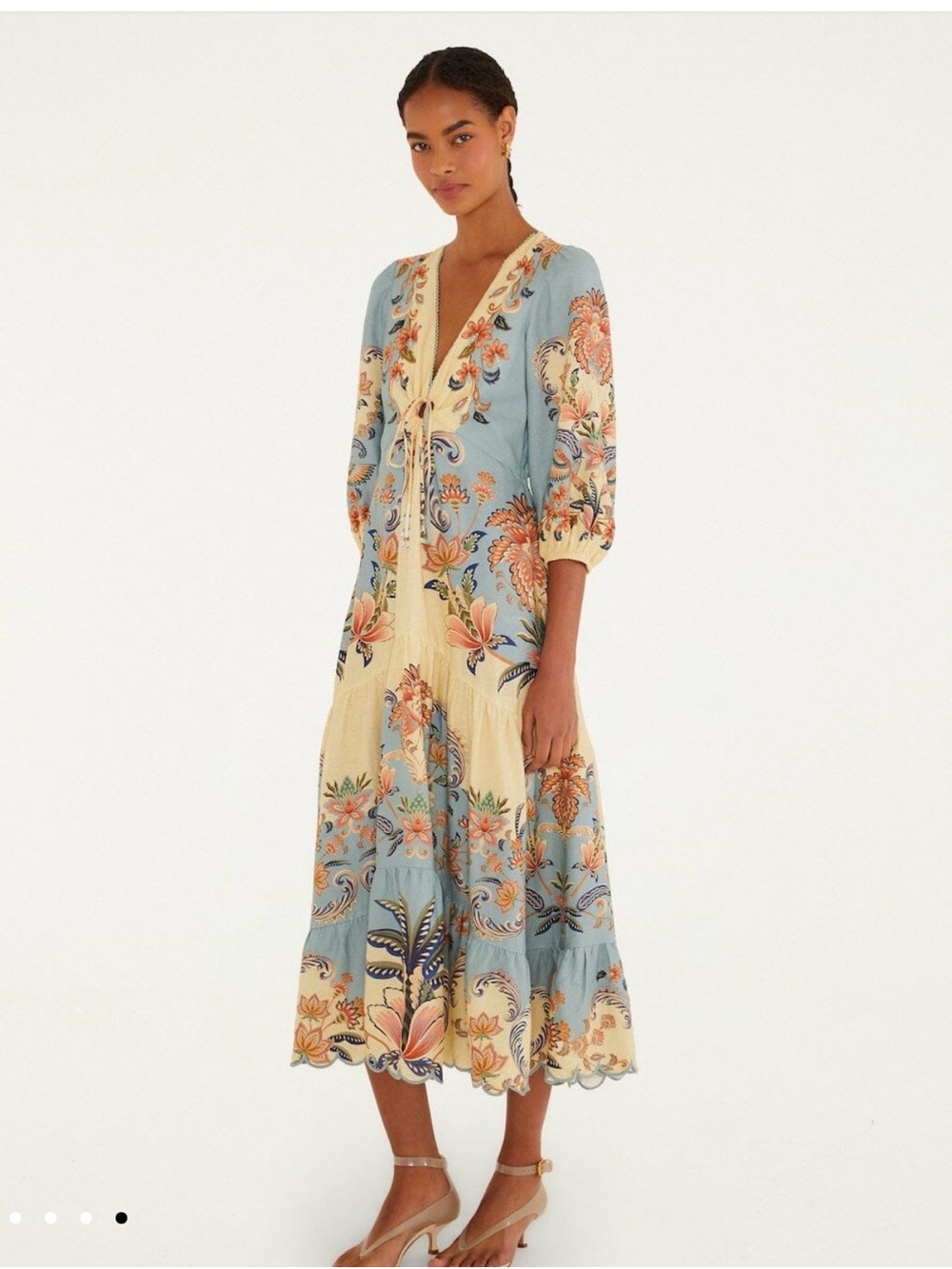 Butter Yellow Boho Beauty Lenzing™ Ecovero™ Euroflax™ Maxi Dress - Picture 3 of 4